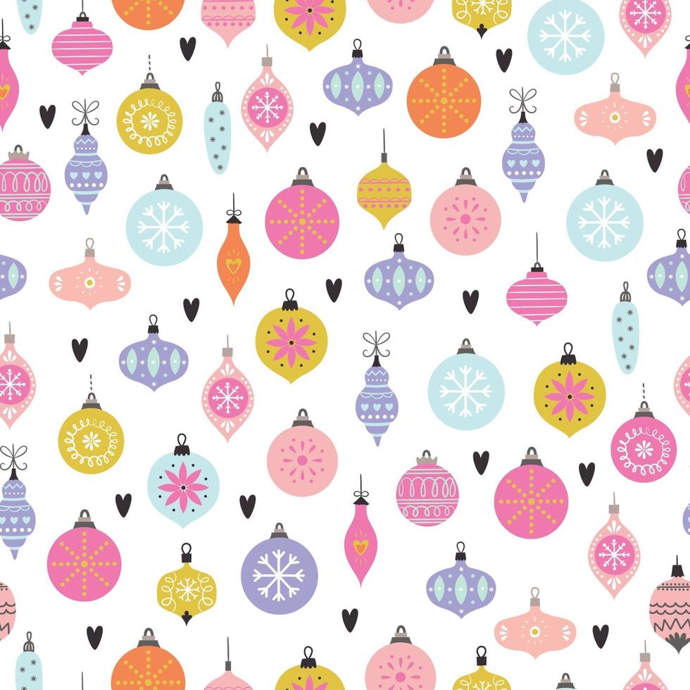 Vector seamless Christmas pattern. Xmas and winter.