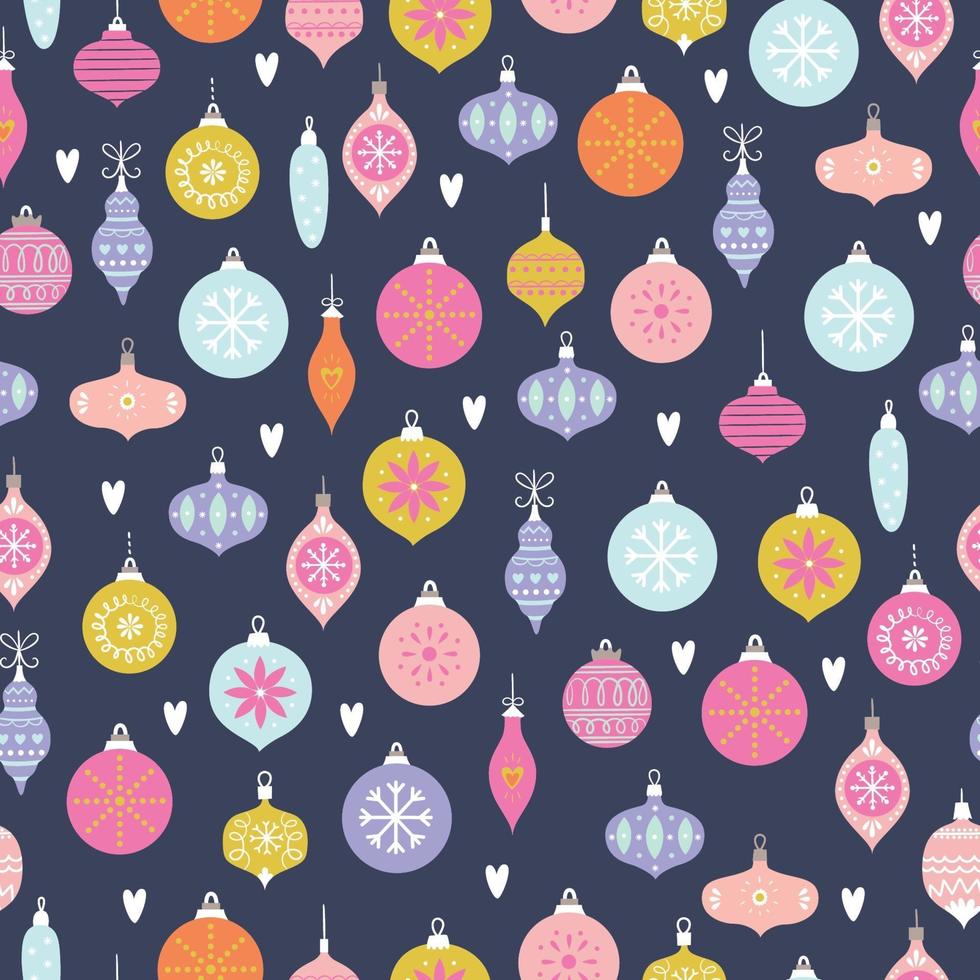 Vector seamless Christmas pattern. Xmas and winter.