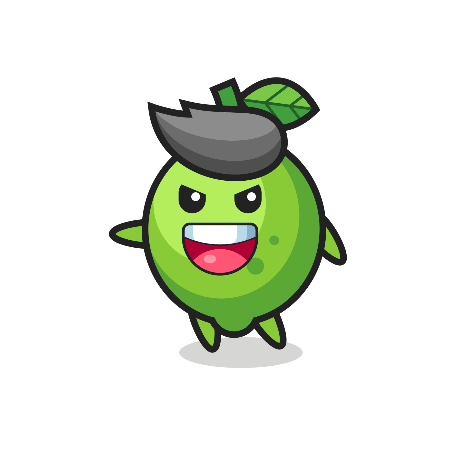 lime cartoon with very excited pose 3381935 Vector Art at Vecteezy