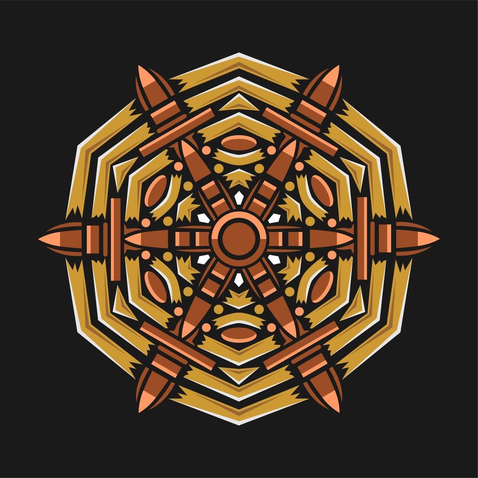 Modern mandala art vector design with a beautiful mix of colors