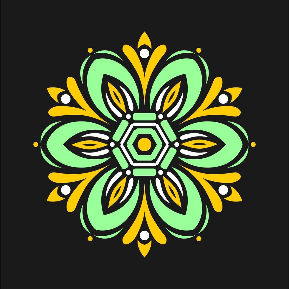 Modern mandala art vector design with a beautiful mix of colors