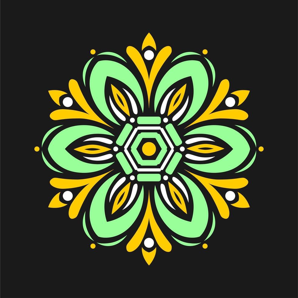 Modern mandala art vector design with a beautiful mix of colors