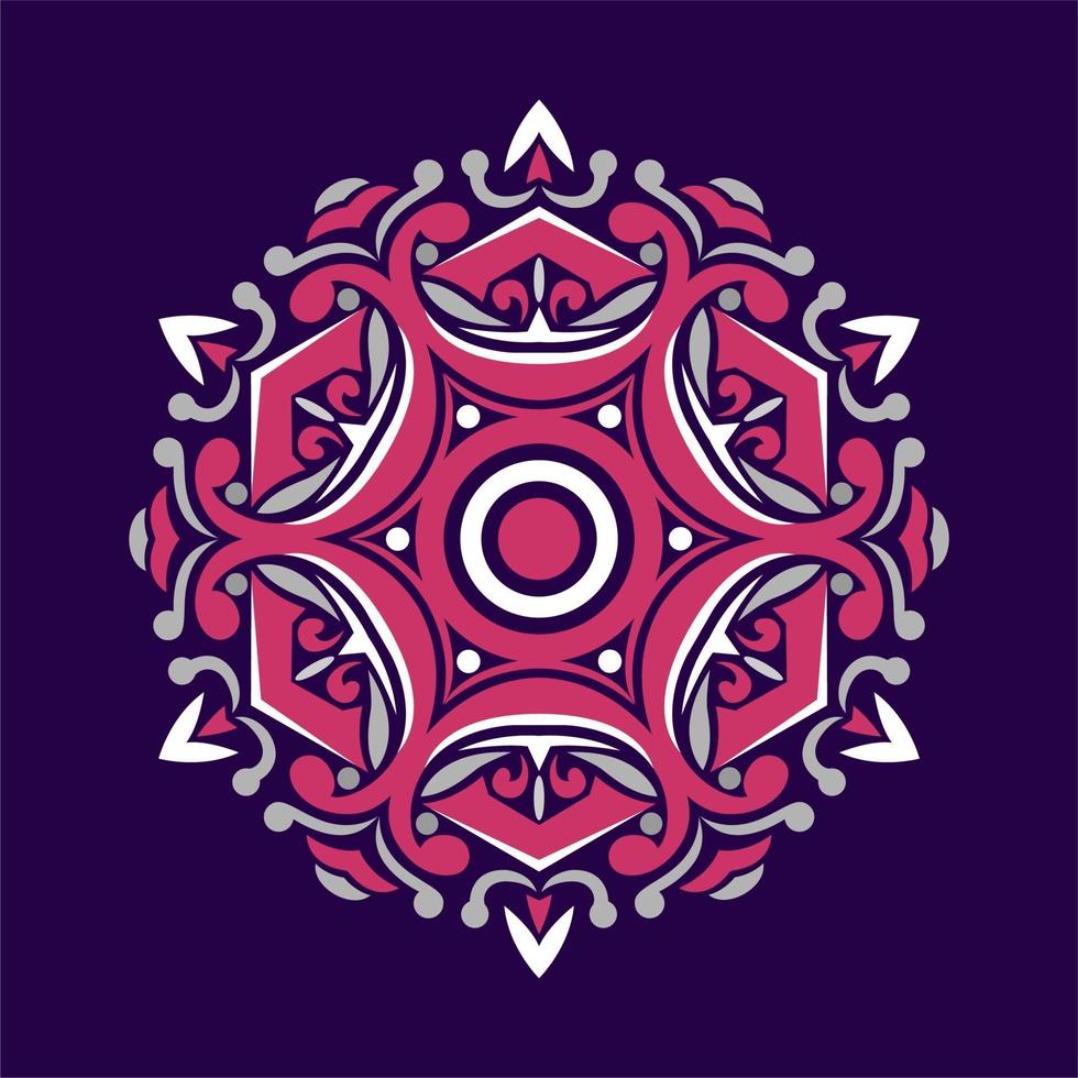 Modern mandala art vector design with a beautiful mix of colors
