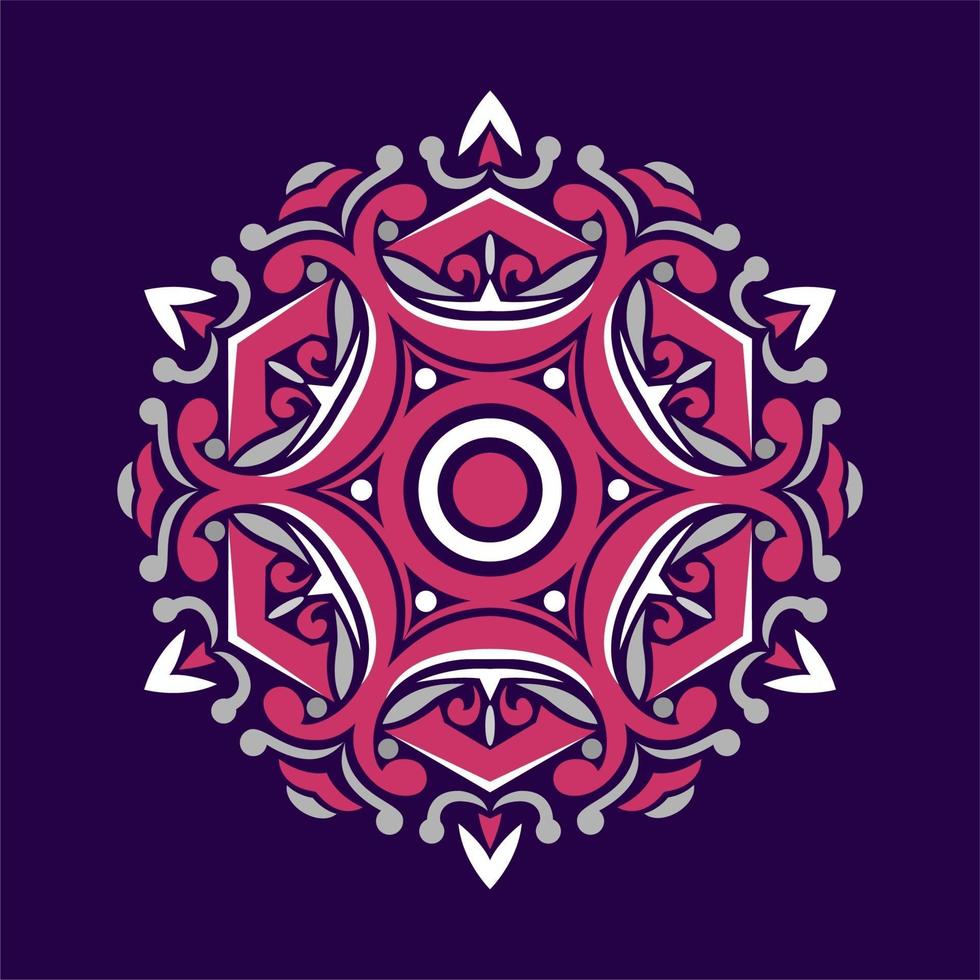 Modern mandala art vector design with a beautiful mix of colors