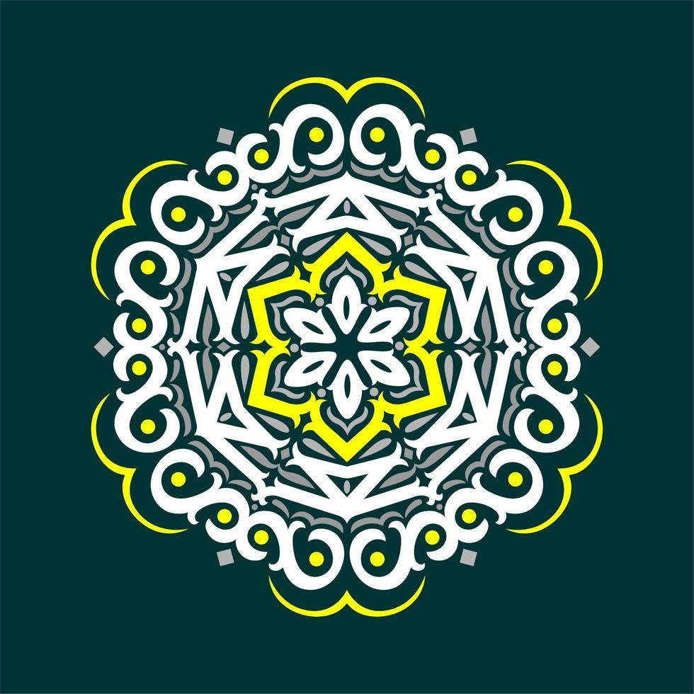 Modern mandala art vector design with a beautiful mix of colors