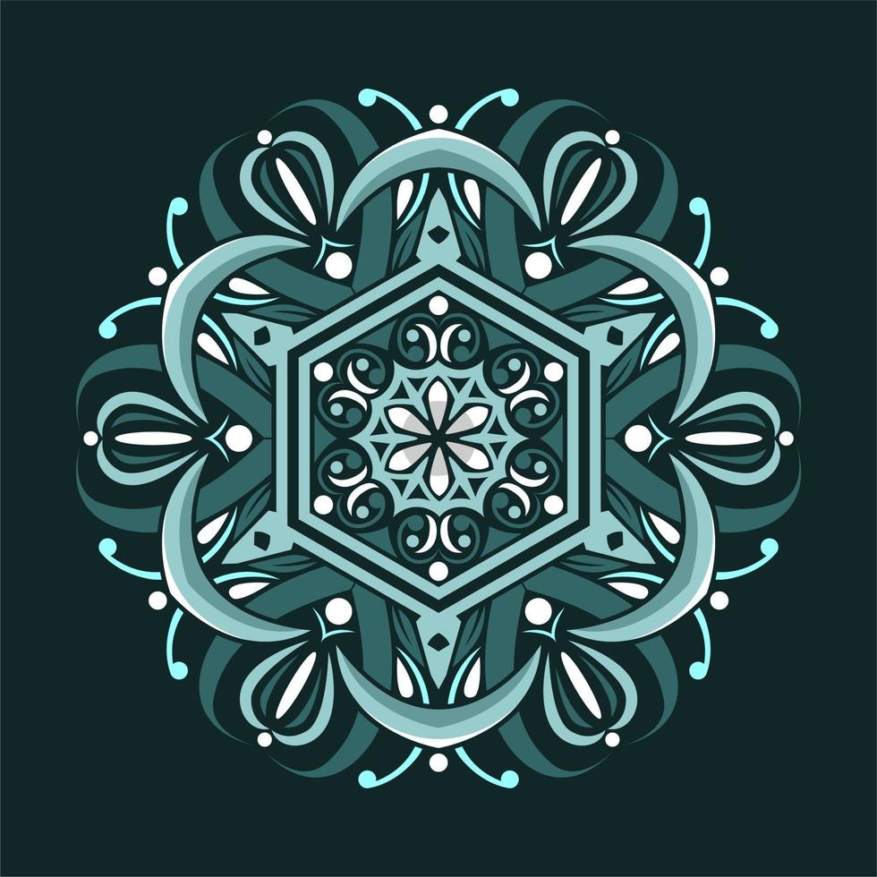 Modern mandala art vector design with a beautiful mix of colors