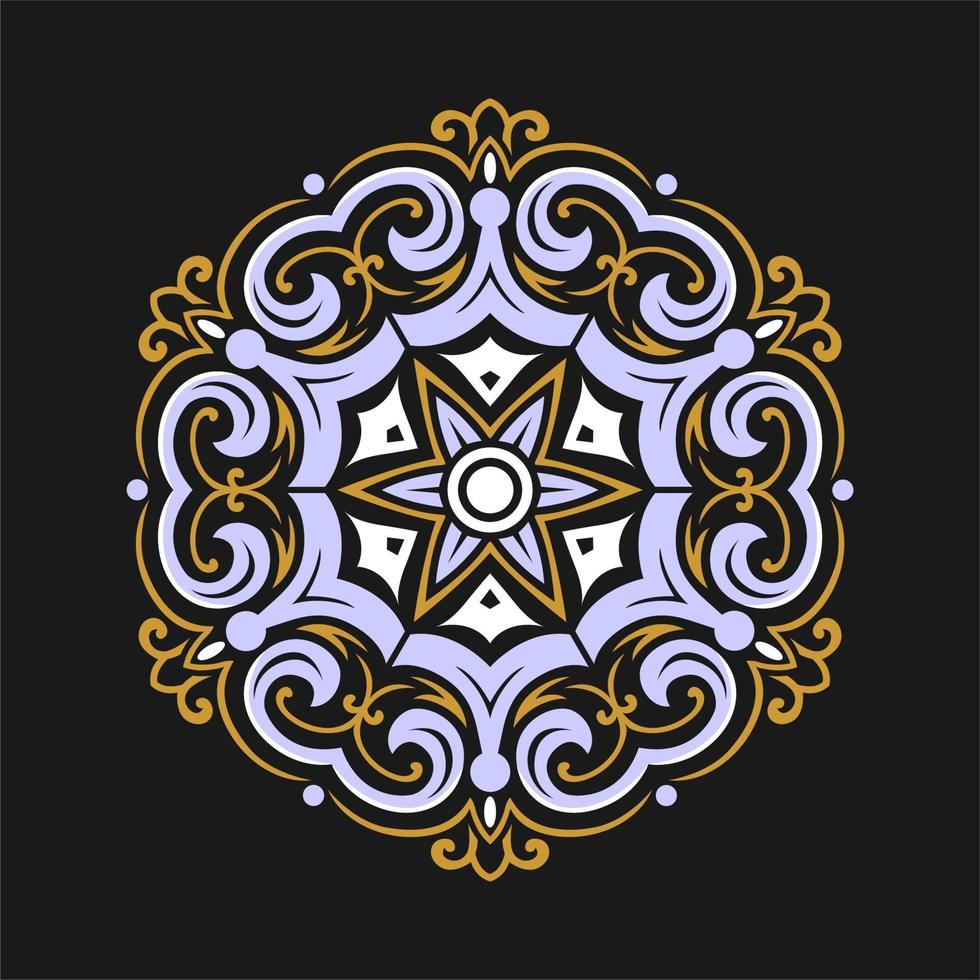 Modern mandala art vector design with a beautiful mix of colors