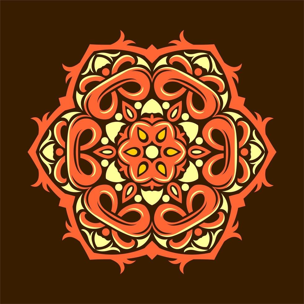 Modern mandala art vector design with a beautiful mix of colors