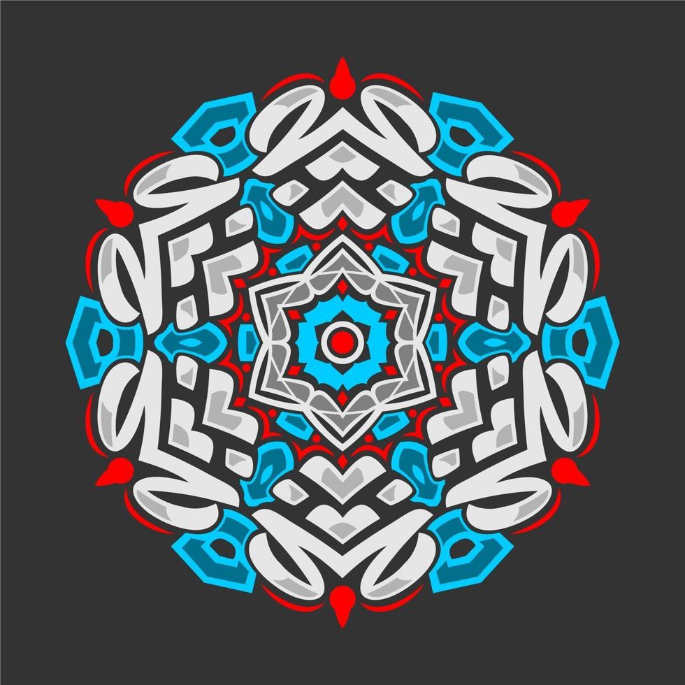 Modern mandala art vector design with a beautiful mix of colors