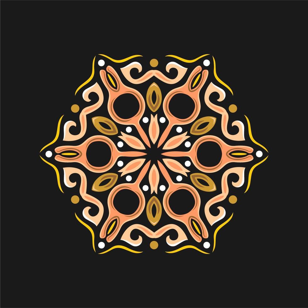 Modern mandala art vector design with a beautiful mix of colors
