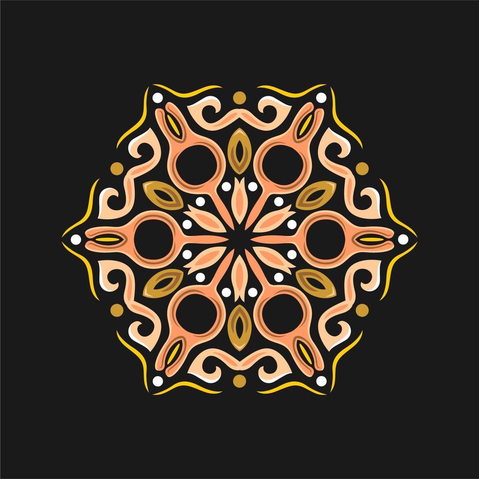 Modern mandala art vector design with a beautiful mix of colors