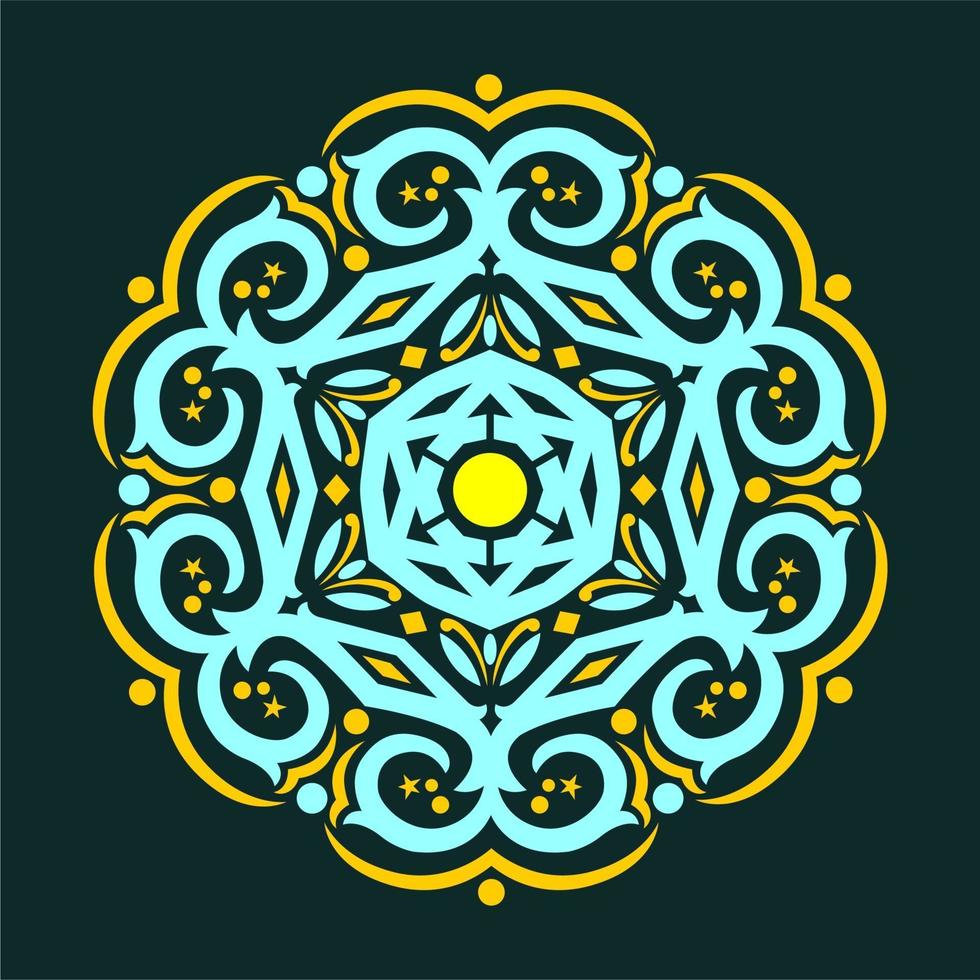 Modern mandala art vector design with a beautiful mix of colors