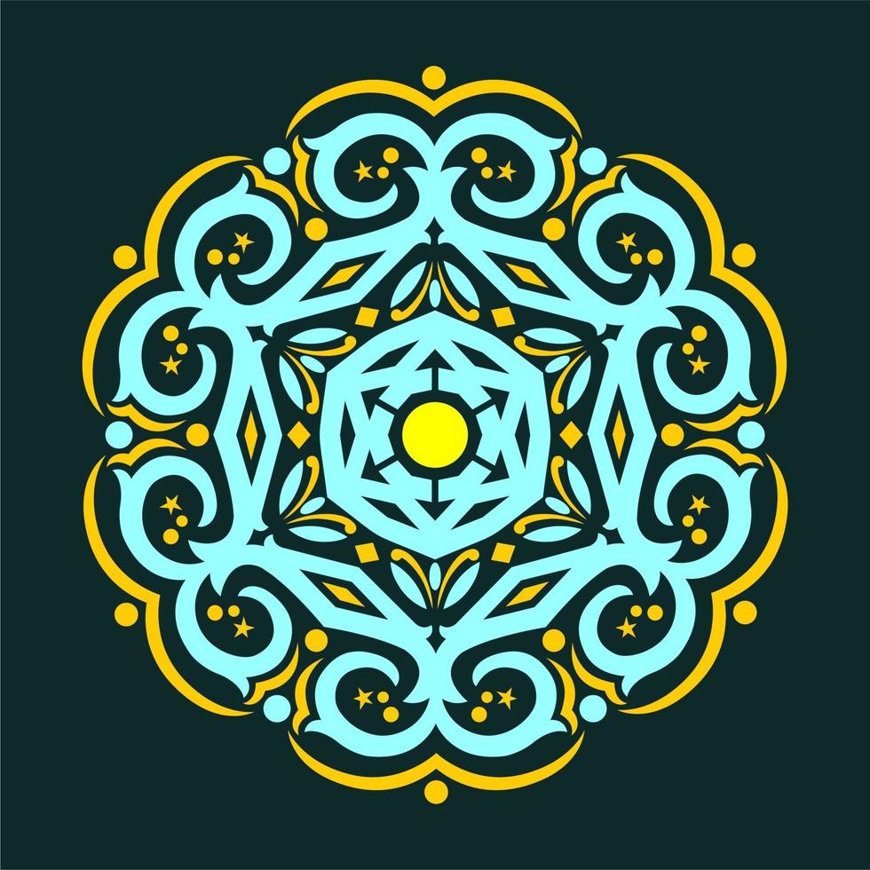 Modern mandala art vector design with a beautiful mix of colors