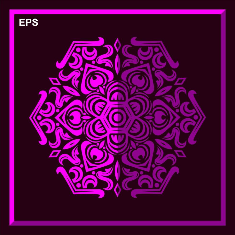 Modern mandala art vector design with a beautiful mix of colors