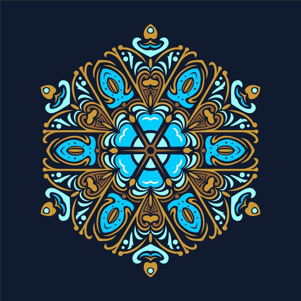 Modern mandala art vector design with a beautiful mix of colors