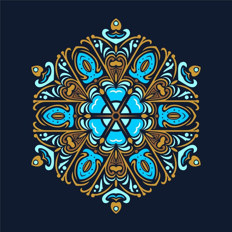 Modern mandala art vector design with a beautiful mix of colors