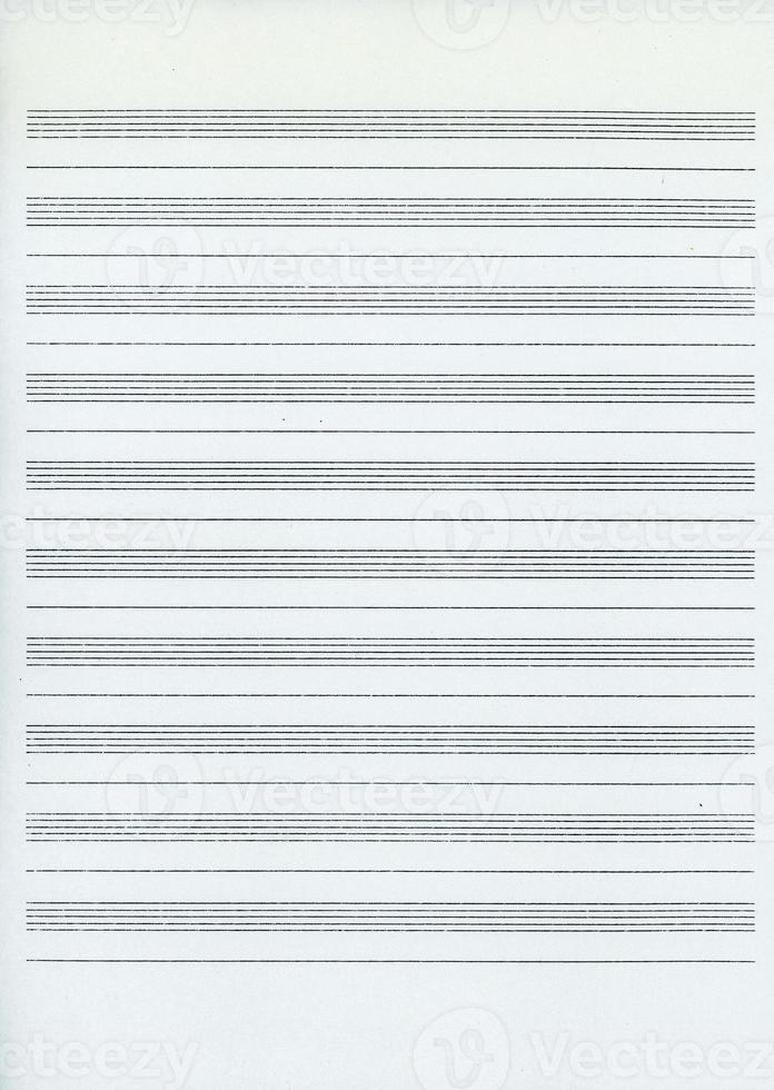 Staff paper for music notation photo