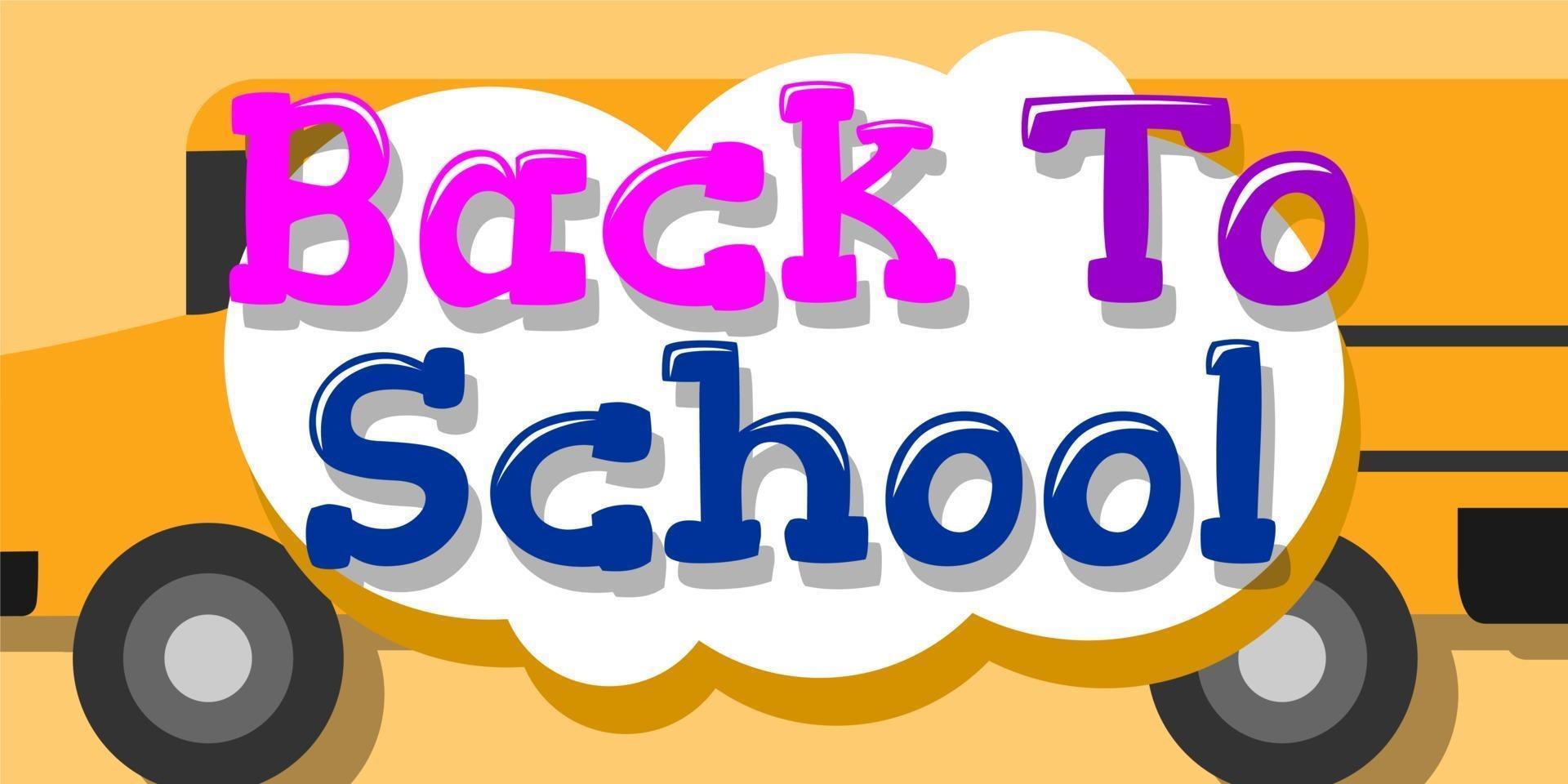 Back to school with school items and elements vector