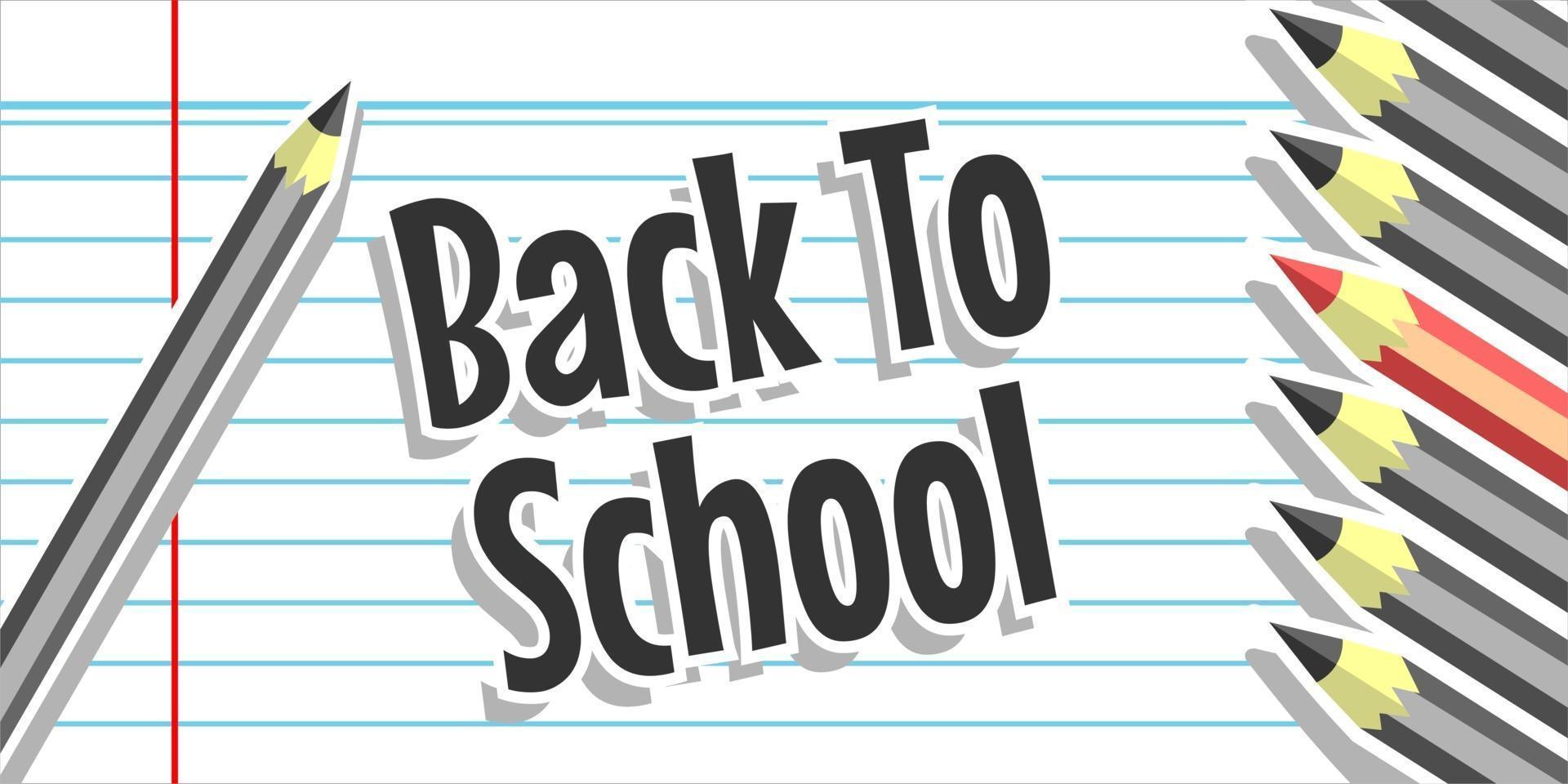 Back to school with school items and elements vector