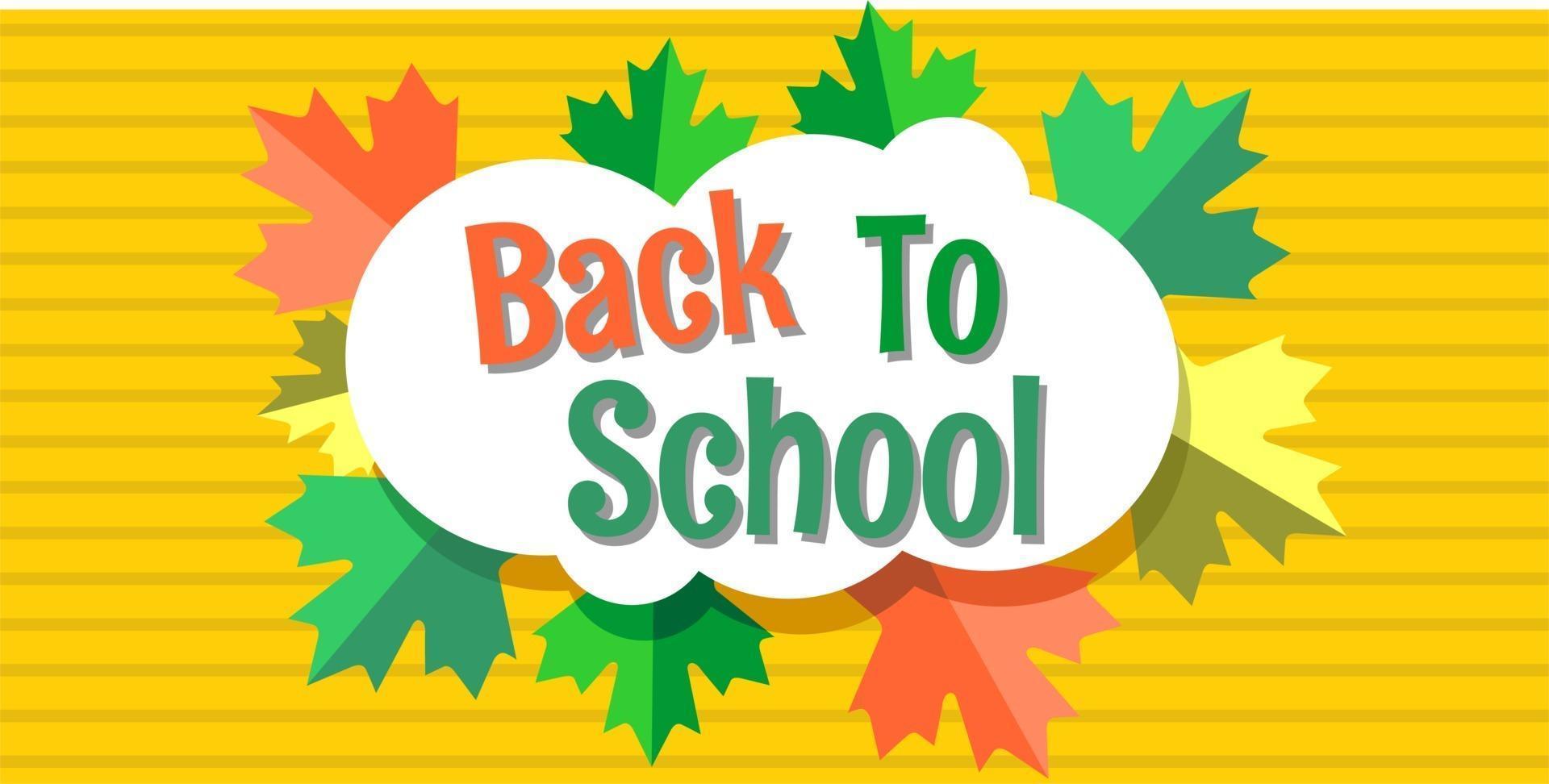 Back to school with school items and elements vector