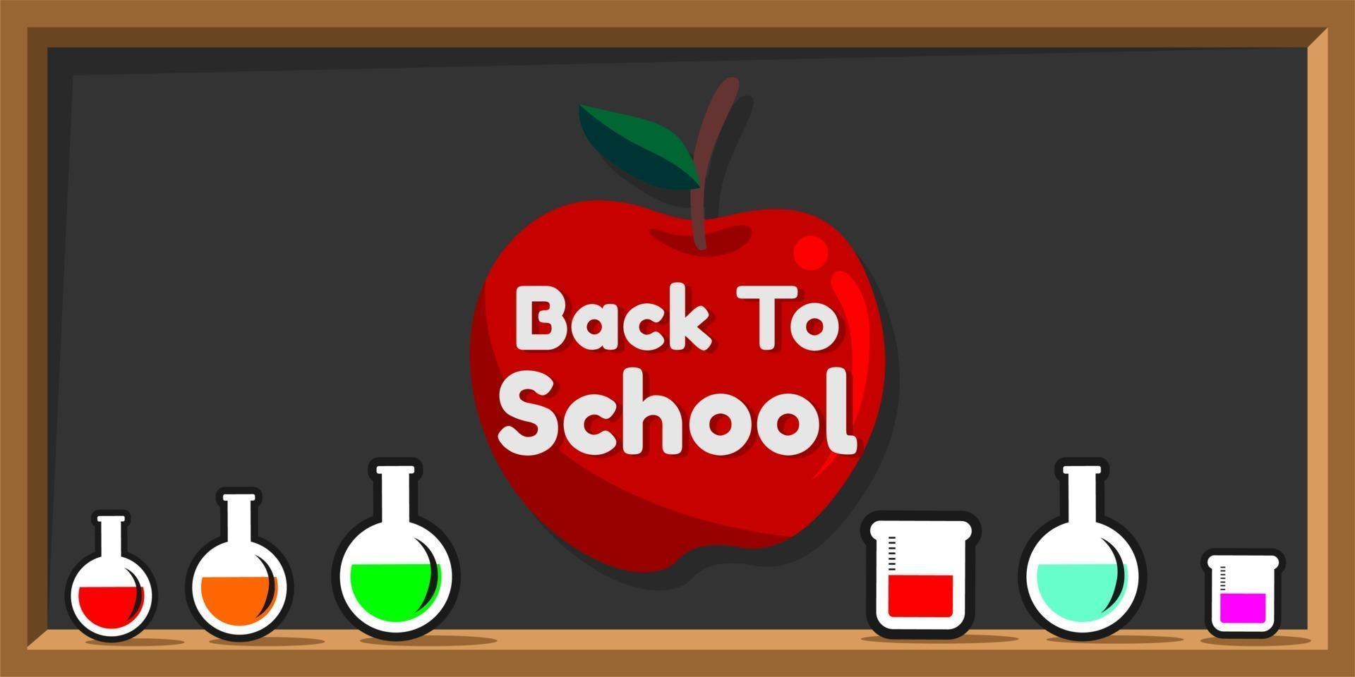 Back to school with school items and elements vector