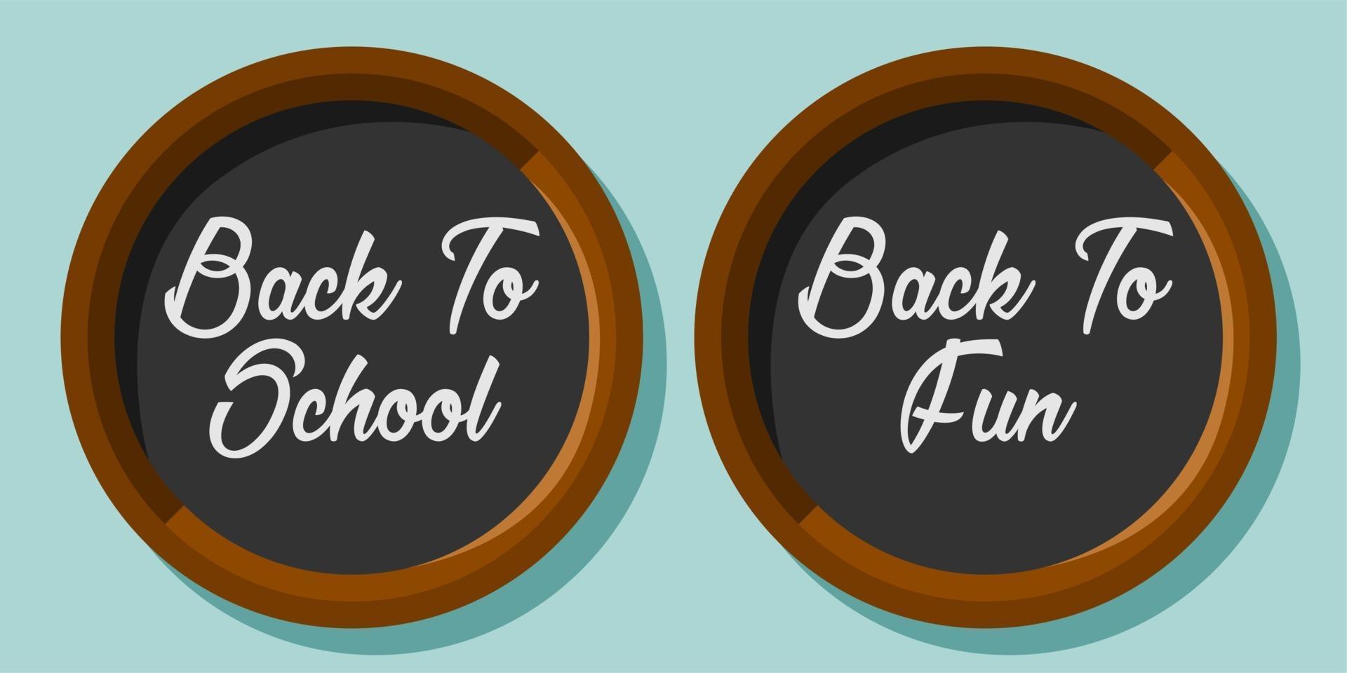 Back to school with school items and elements vector