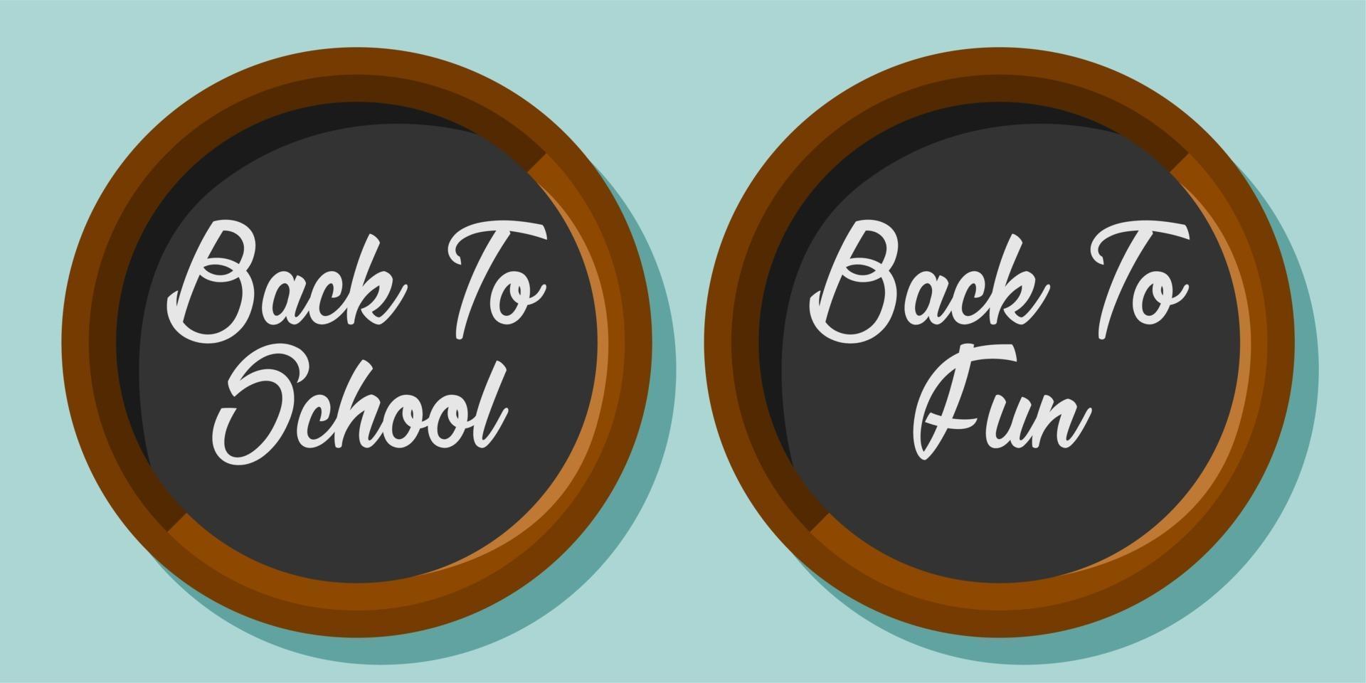 Back to school with school items and elements vector