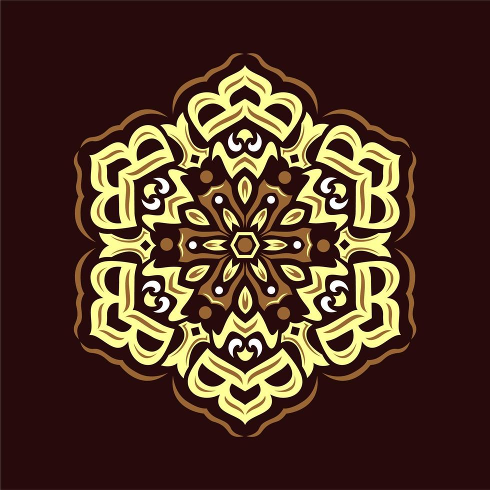 Modern mandala art vector design with a beautiful mix of colors