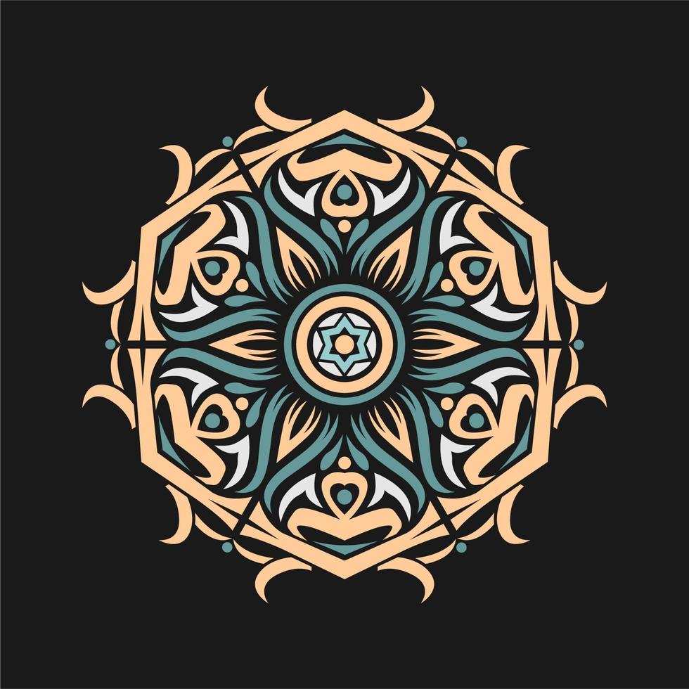 Modern mandala art vector design with a beautiful mix of colors