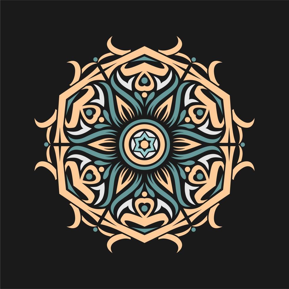 Modern mandala art vector design with a beautiful mix of colors