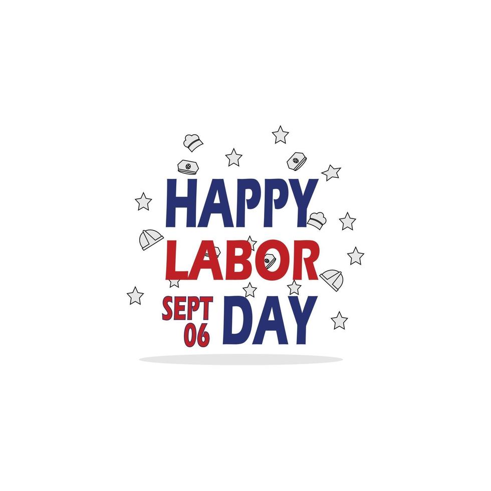 Happy Labor Day event on September, simple and elegant vector design.