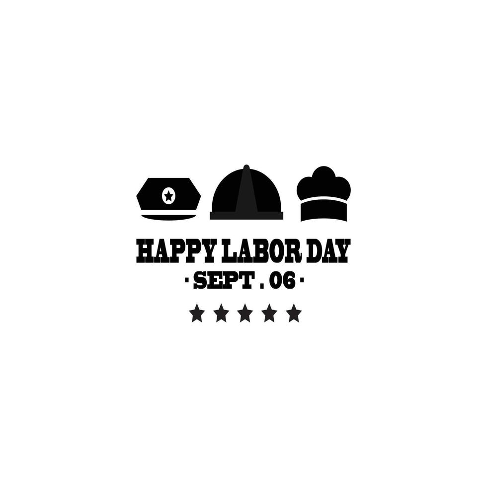 Happy Labor Day event on September, simple and elegant vector design.