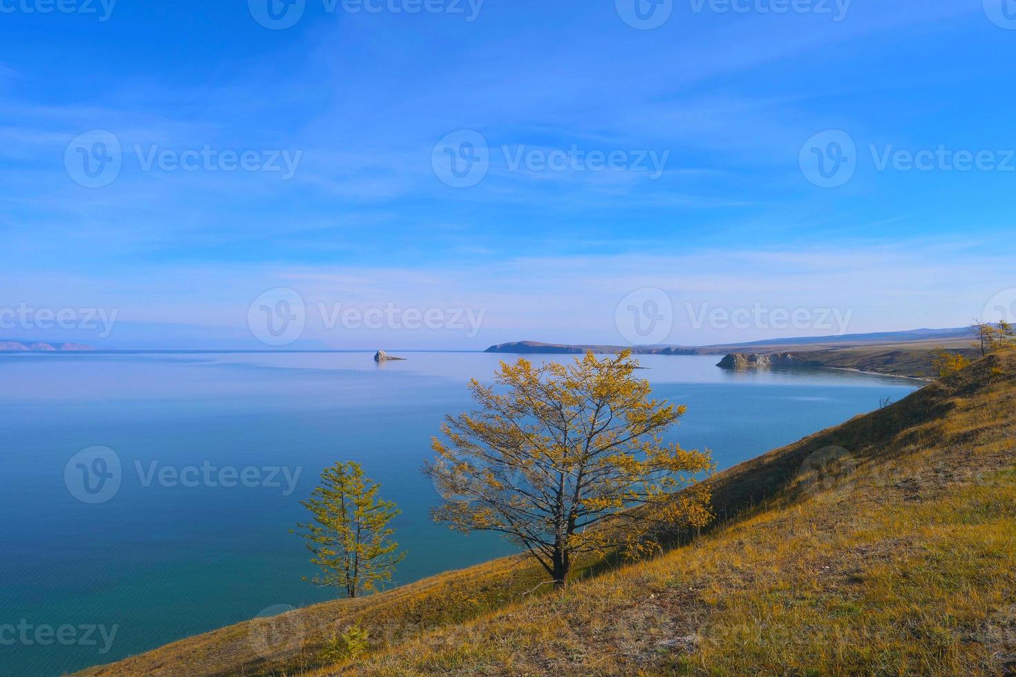 Lake Baikal Olkhon Island in a sunny day, Irkutsk Russia photo