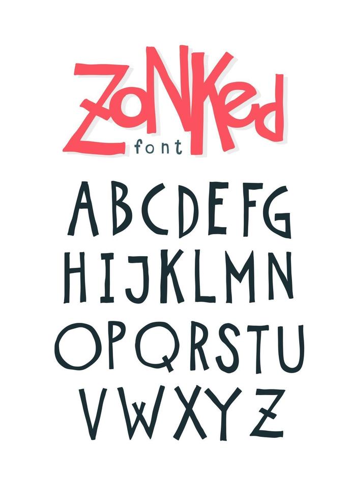 English, original display font. vector