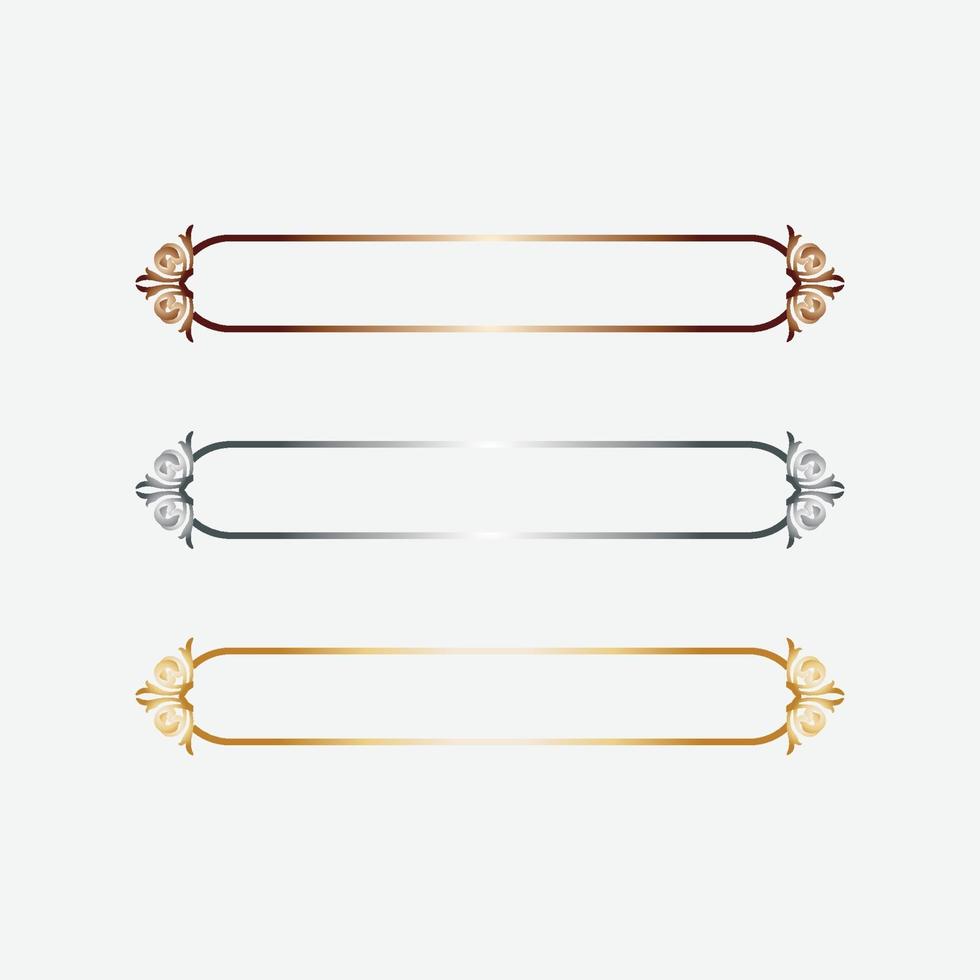 Luxury Gold Border Set vector