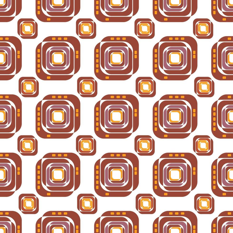 Seamless pattern with various camera-like geometric ornaments vector