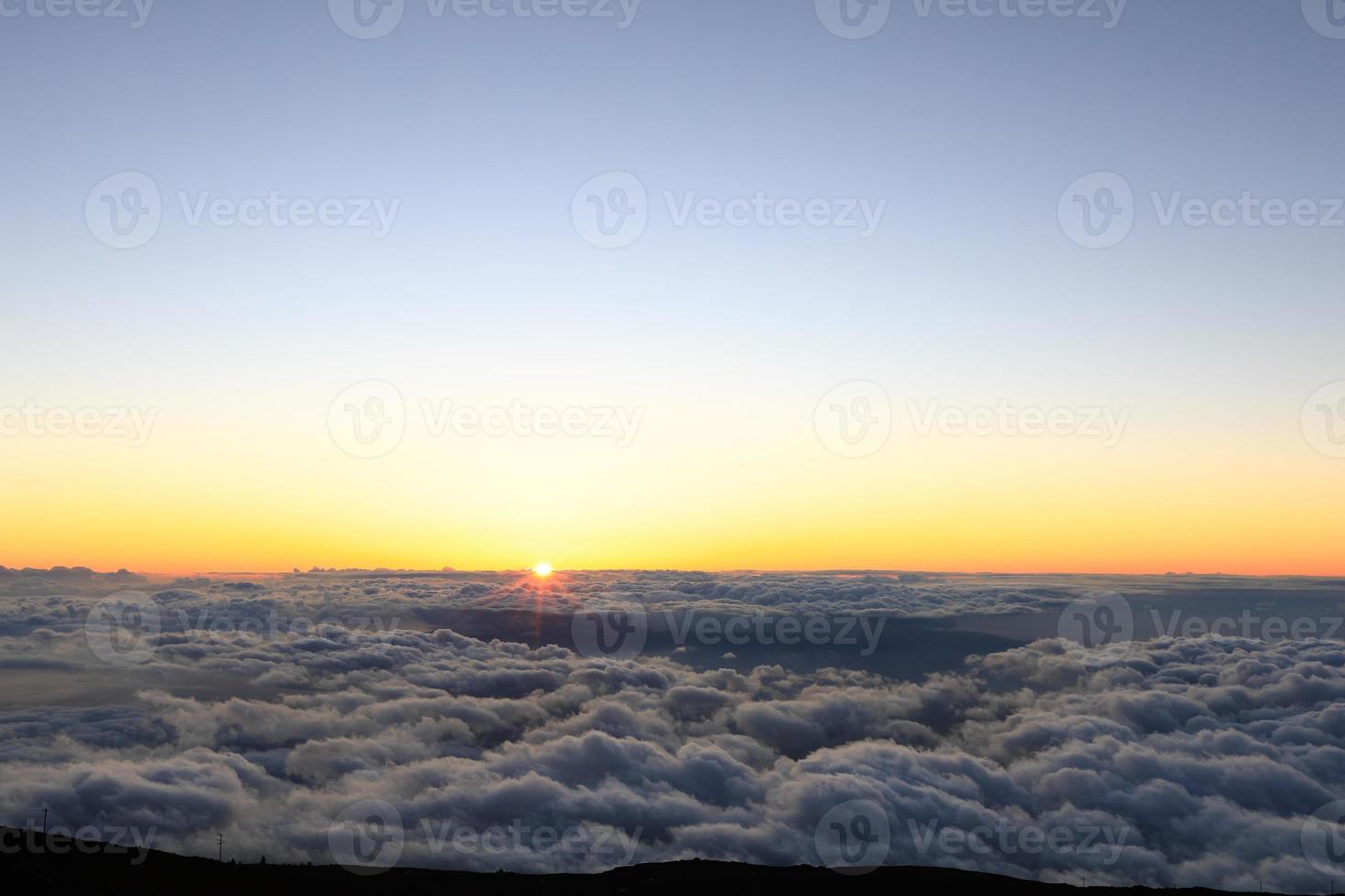 Sunset view from Haleakala Mui Hawaii photo