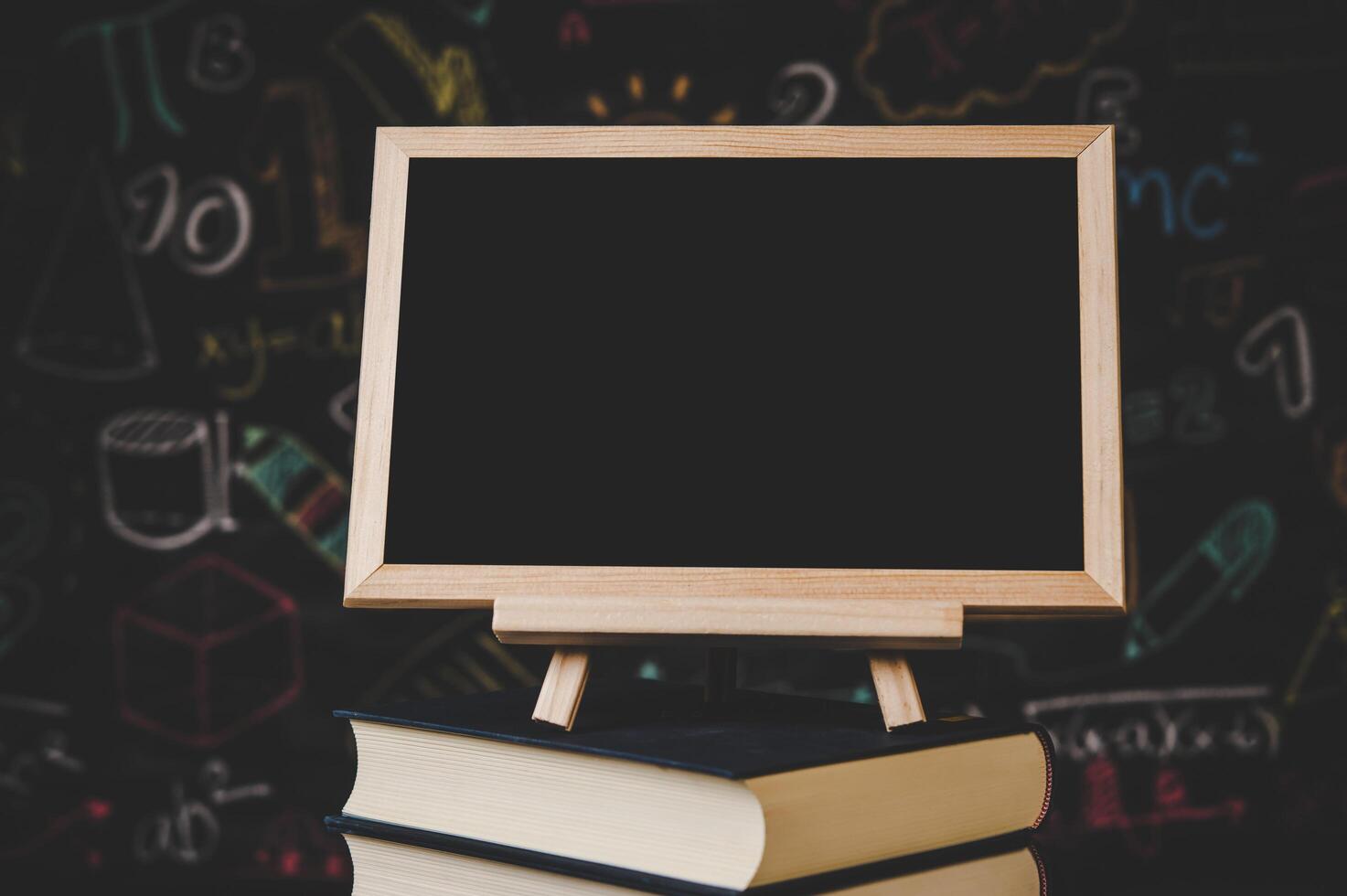 blank photo frame in the classroom