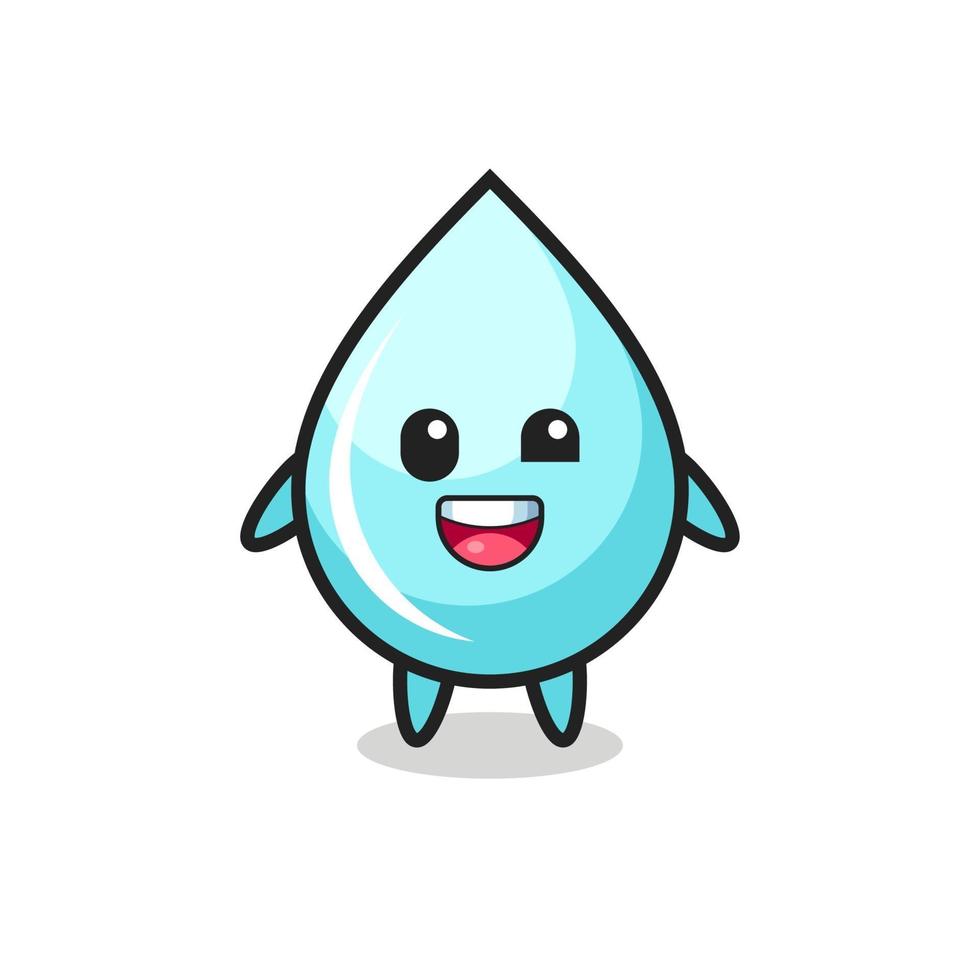 illustration of an water drop character with awkward poses vector
