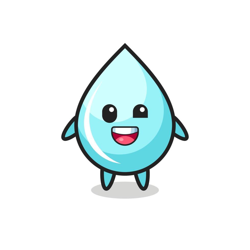 Ilustración de un personaje de gota de agua con poses incómodas vector