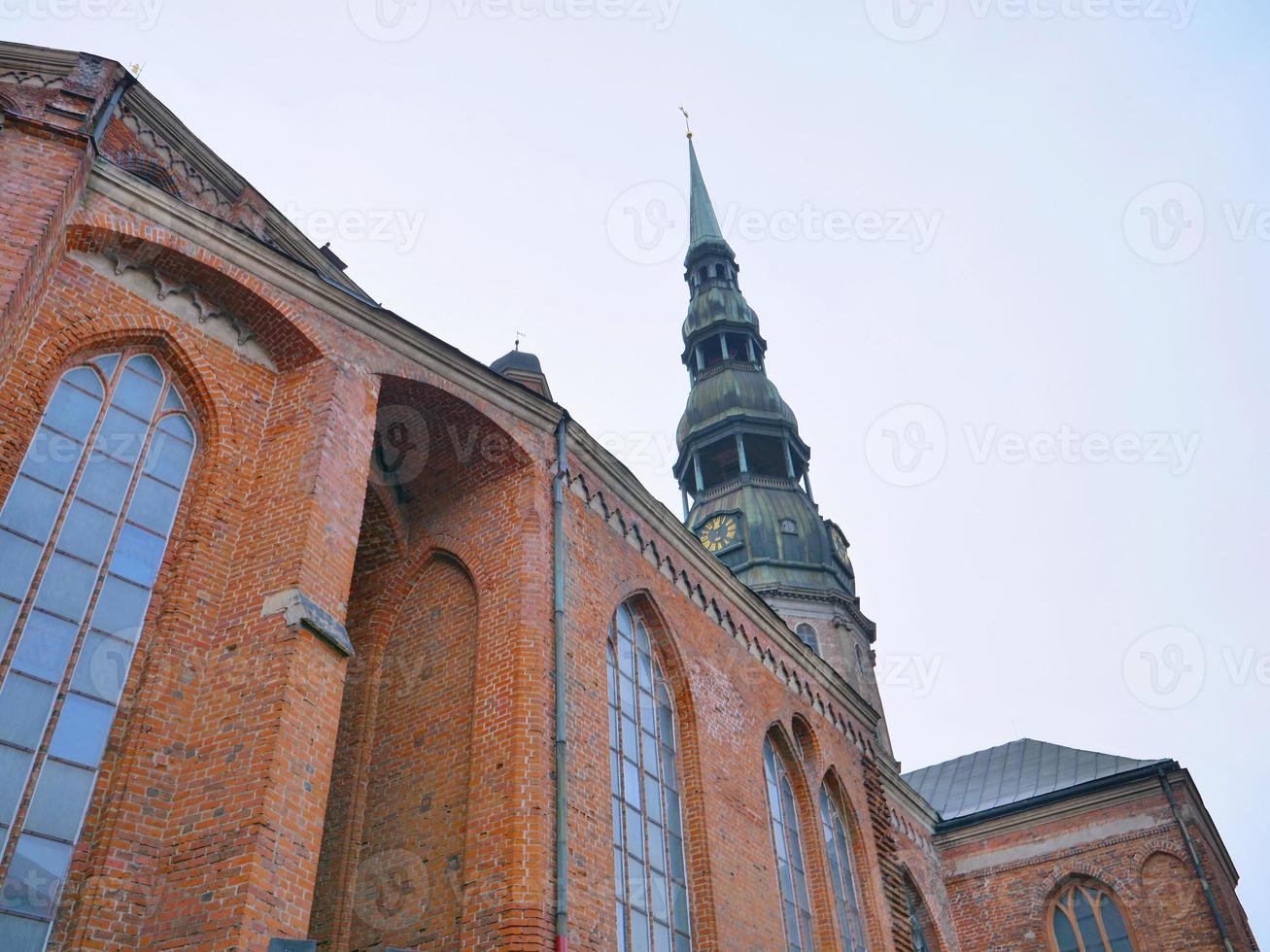 Famous landscape view of architecture in Latvia Riga old town photo