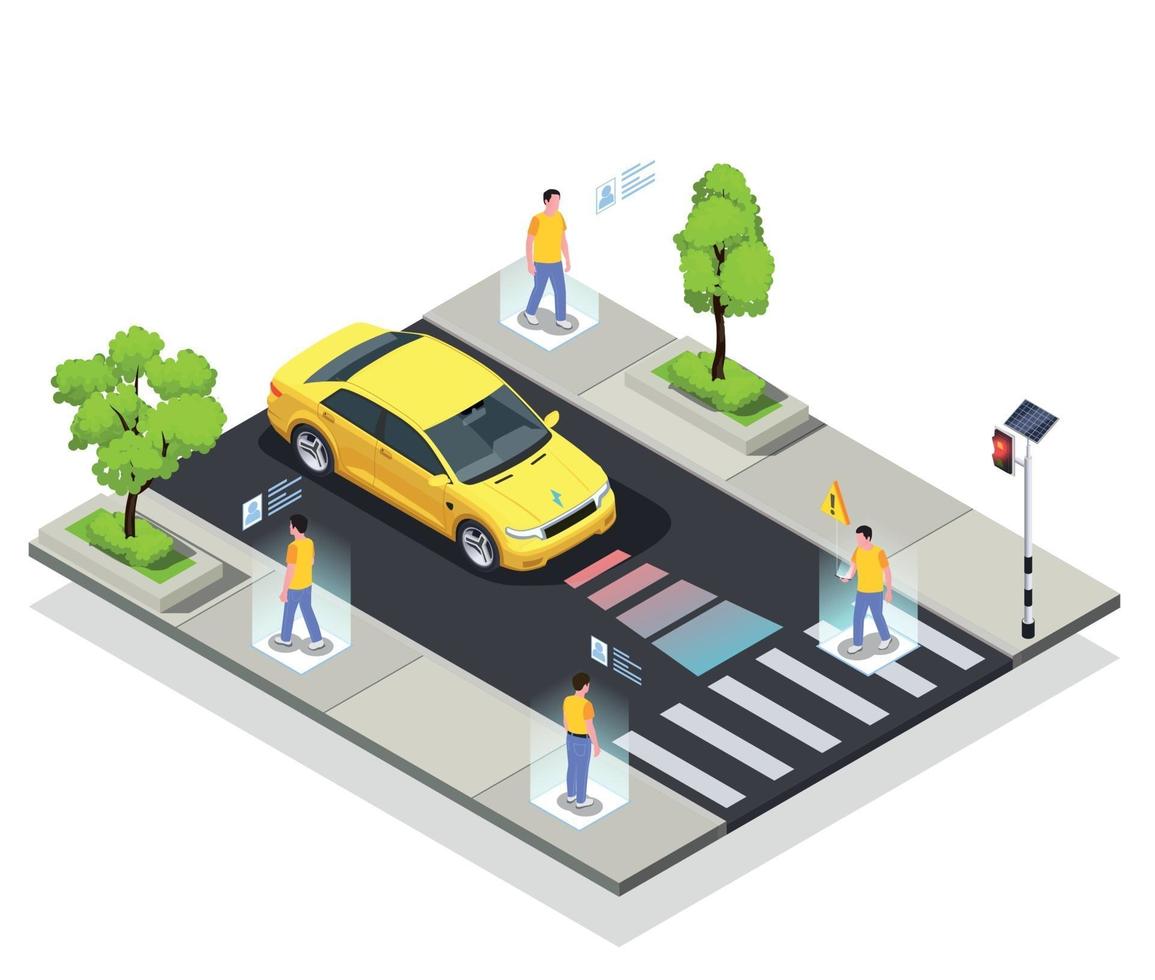 Future City Traffic Composition vector