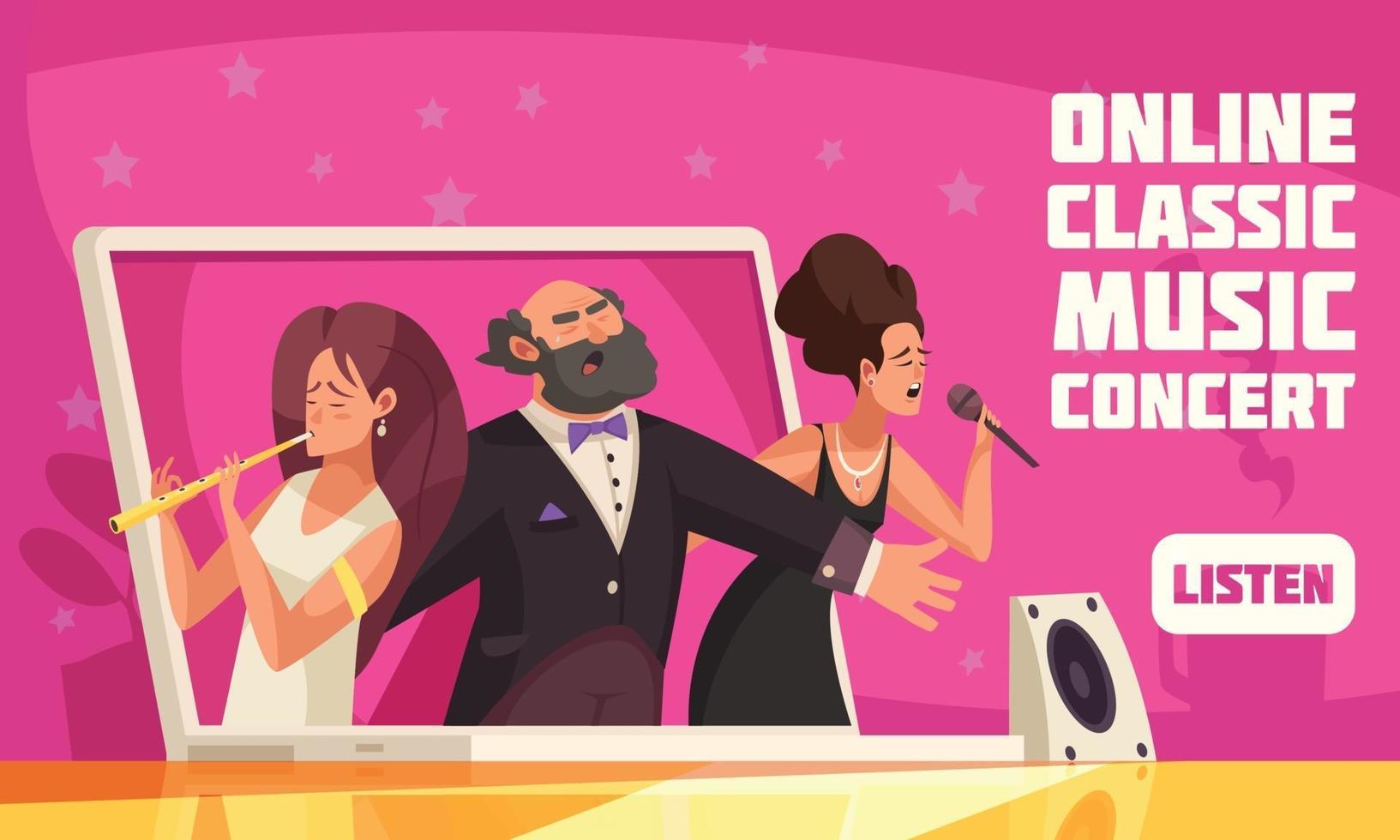 Online Classic Music Concert vector