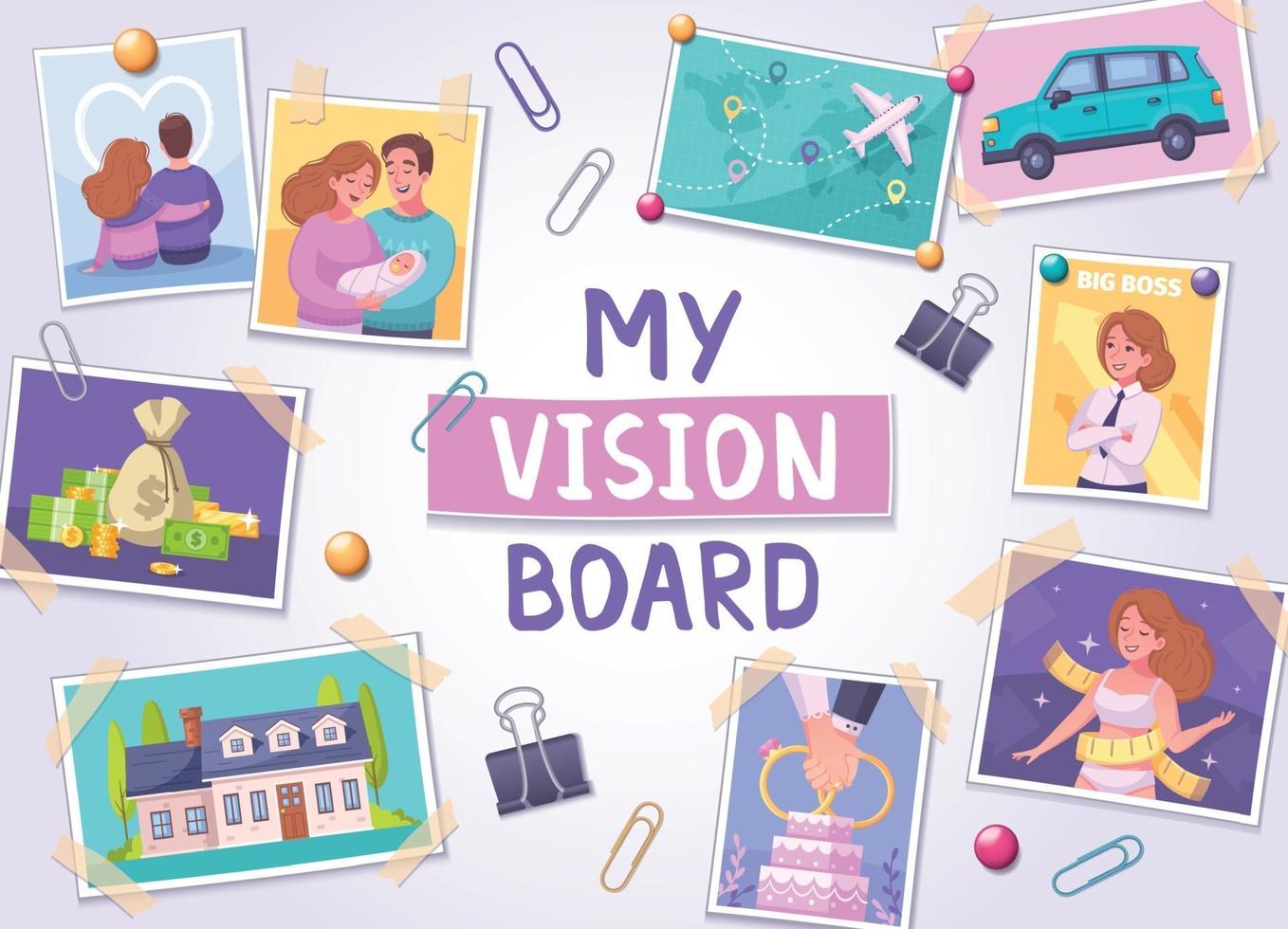 Vision Board Poster vector