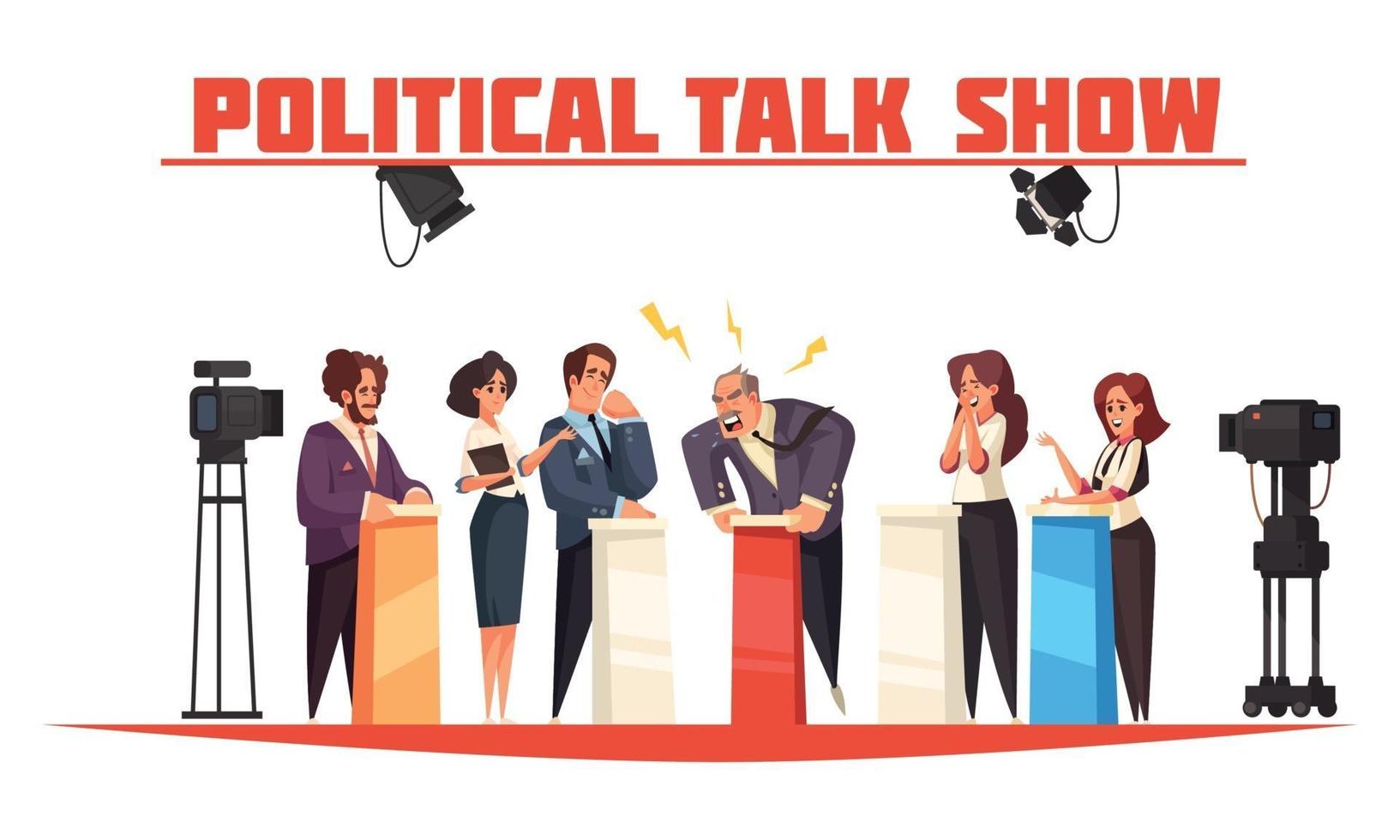 Political Talk Show Illustration vector