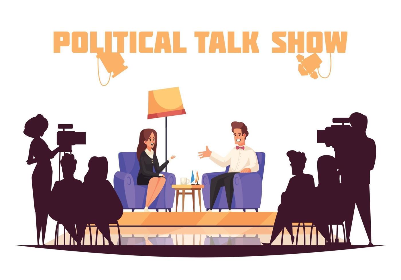 Political Talk Show TV Program vector