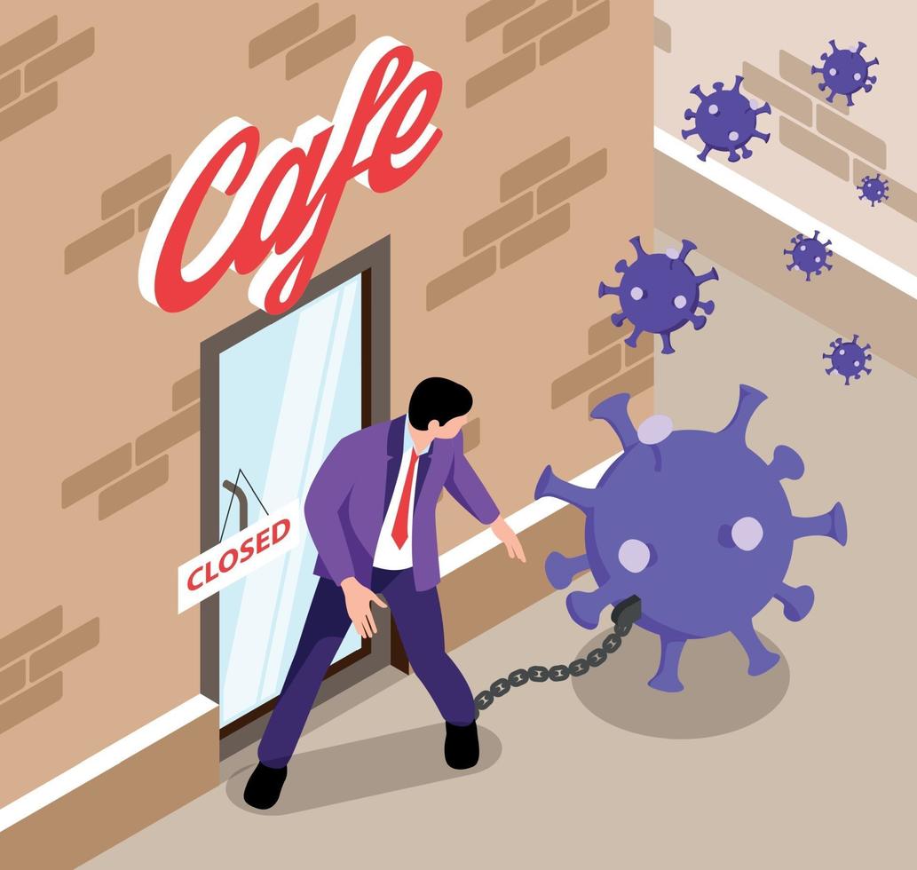 Cafe Closed Virus Composition vector