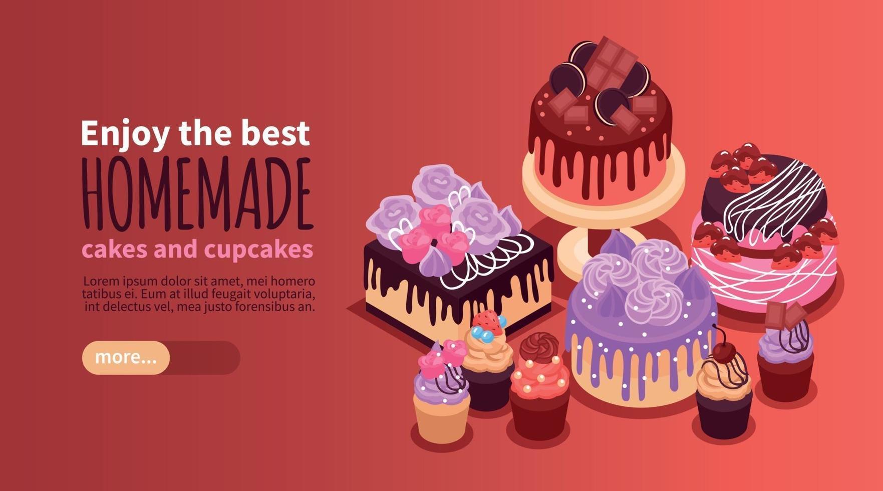 Homemade Cake Banner vector