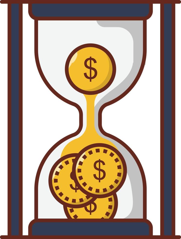 payment deadline  vector colour line icon