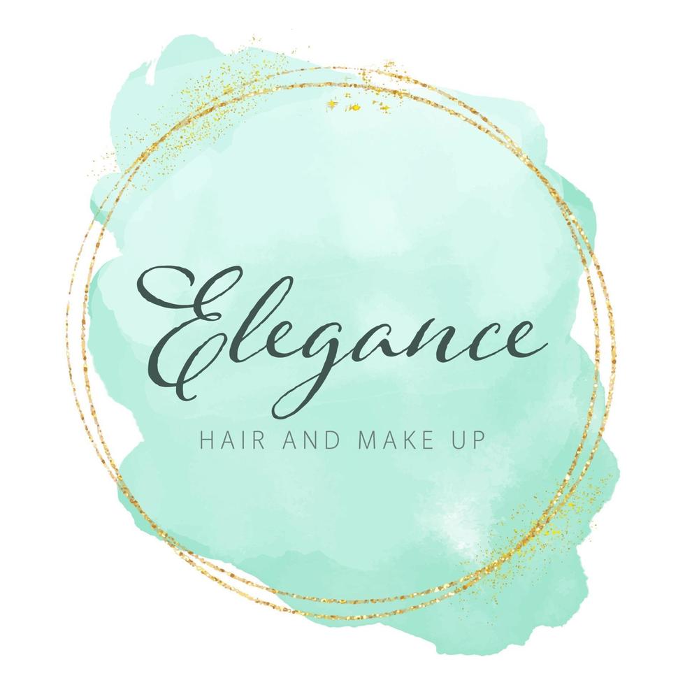elegant watercolour logo design vector